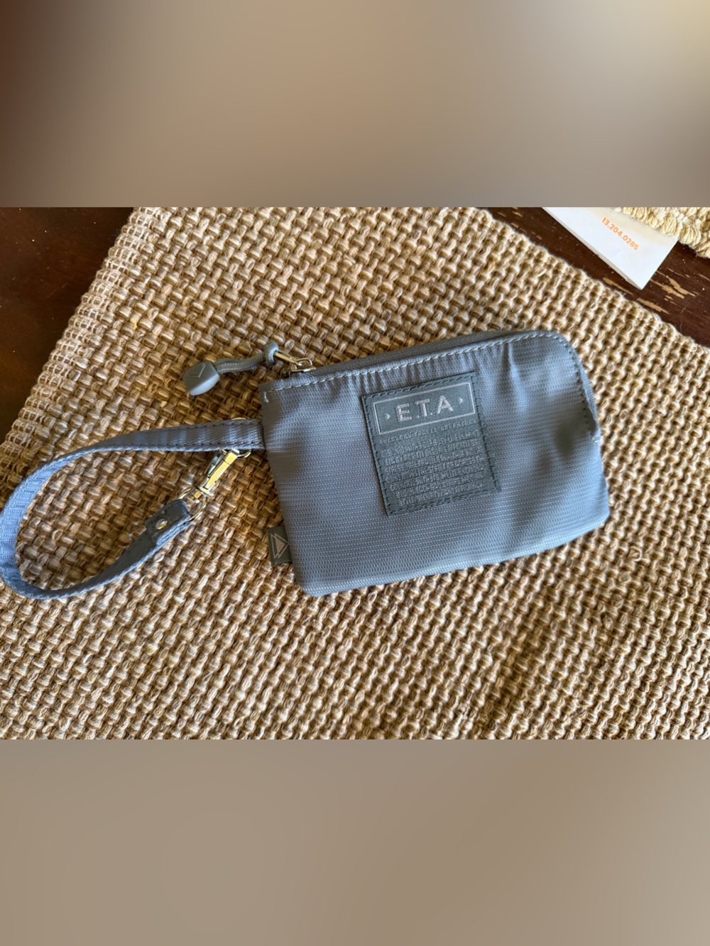 E.T.A. Nylon zip coin purse gray